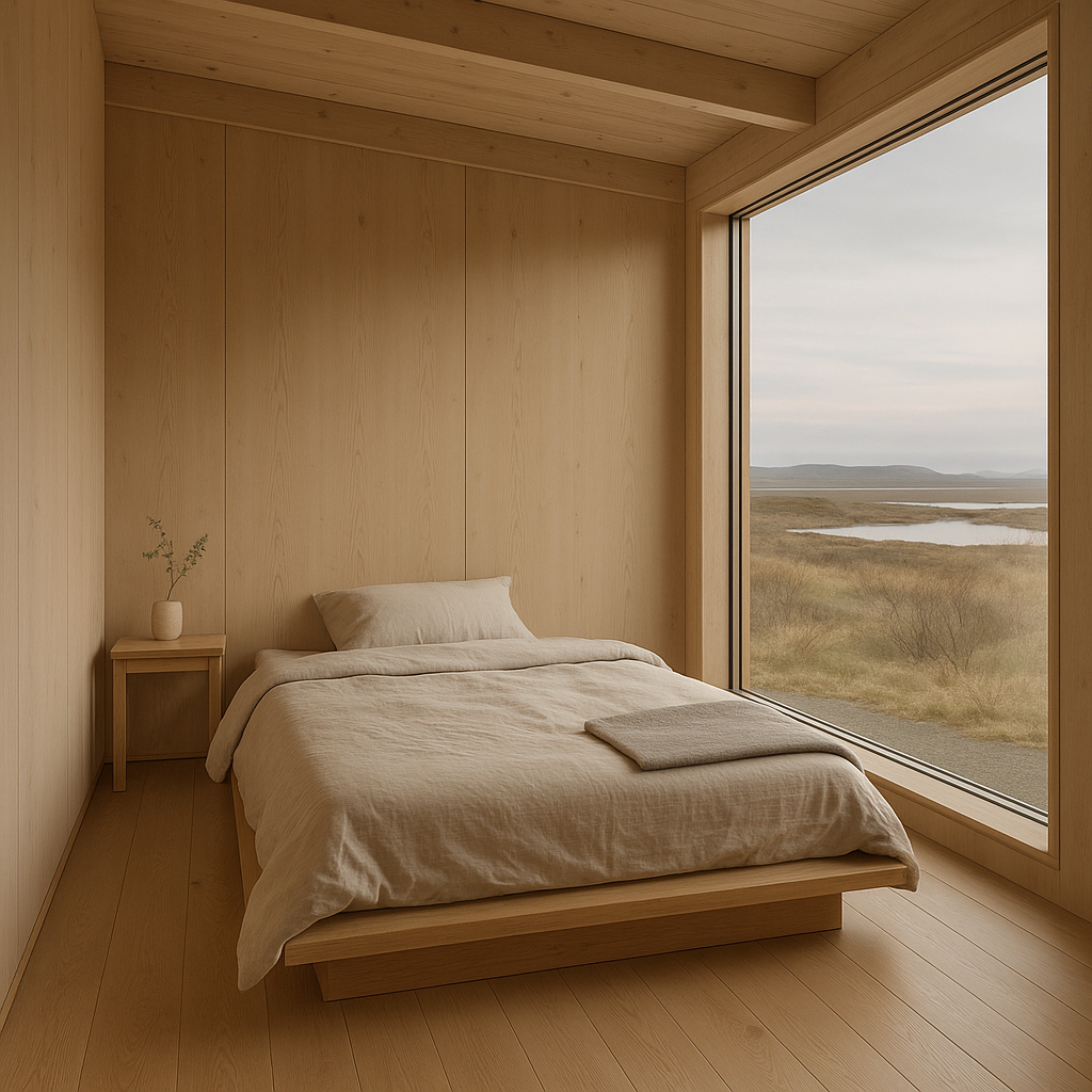 Bedroom designed without outlets